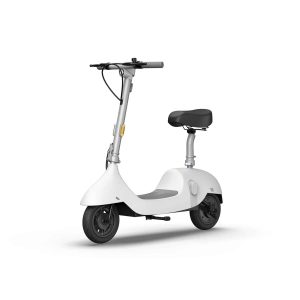 OKAI Ceetle Pro Electric Scooter with Foldable Seat w_35 Miles Operating Range & 15.5mph Max Speed - White